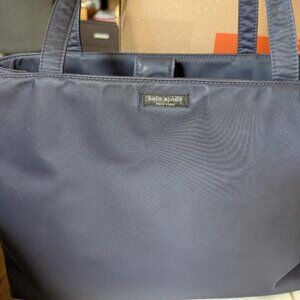 KATE SPADE NEW YORK VINTAGE 90s NAVY NYLON SHOULDER BAG TOTE